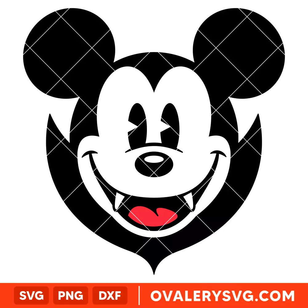Halloween Vampire Mickey SVG, Disney SVG | Instant Download SVG PNG Cut File for Cricut & Silhouette