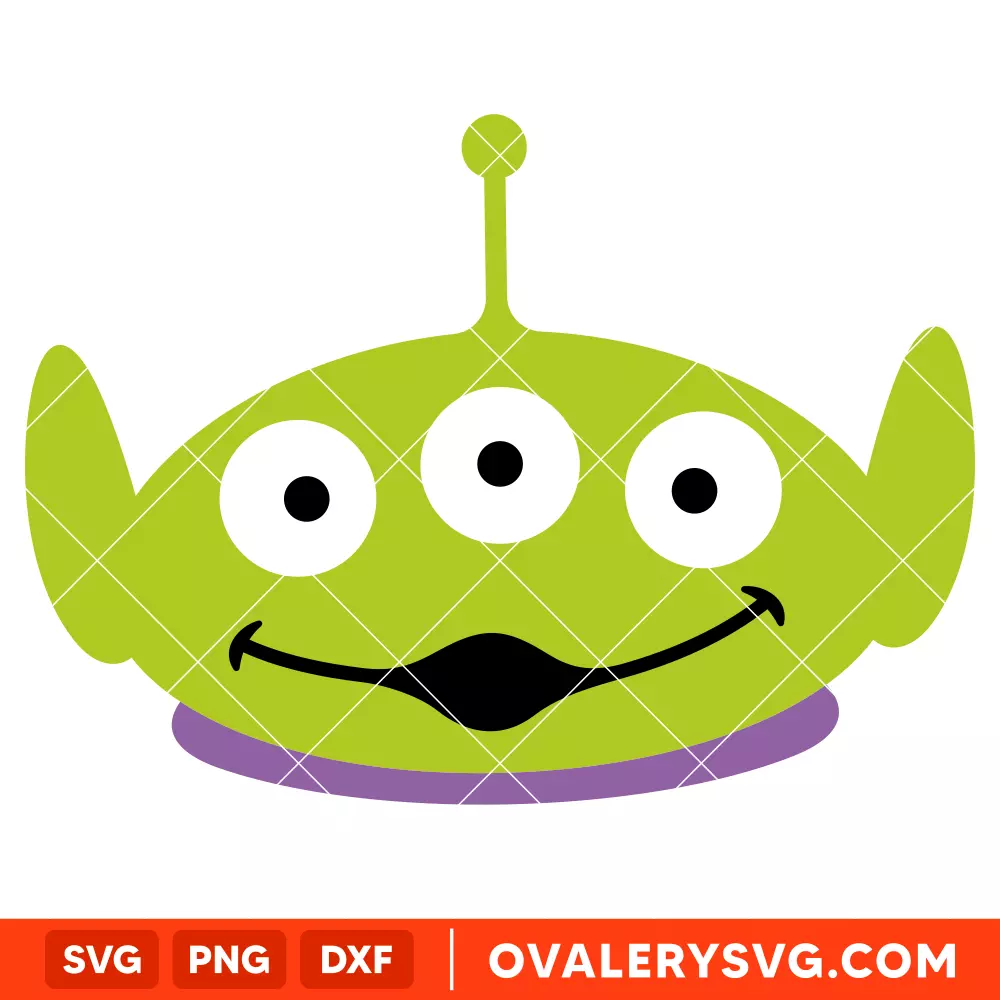 Toy Story Alien Head SVG, Disney SVG | Instant Download SVG PNG Cut File for Cricut & Silhouette