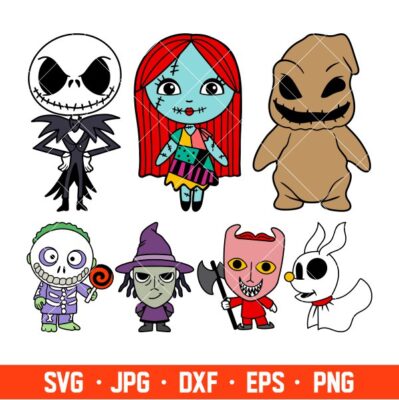 Baby Jack and Sally Bundle Svg, Halloween Svg, Oogie Boogie Baby Svg ...