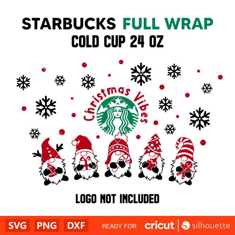 Dottie Digitals - Christmas Gonks Starbucks Cup SVG Xmas Gonk Elves Hot Cup  Svg PNG DXF Festive Gnome Cutting File 16oz Grande
