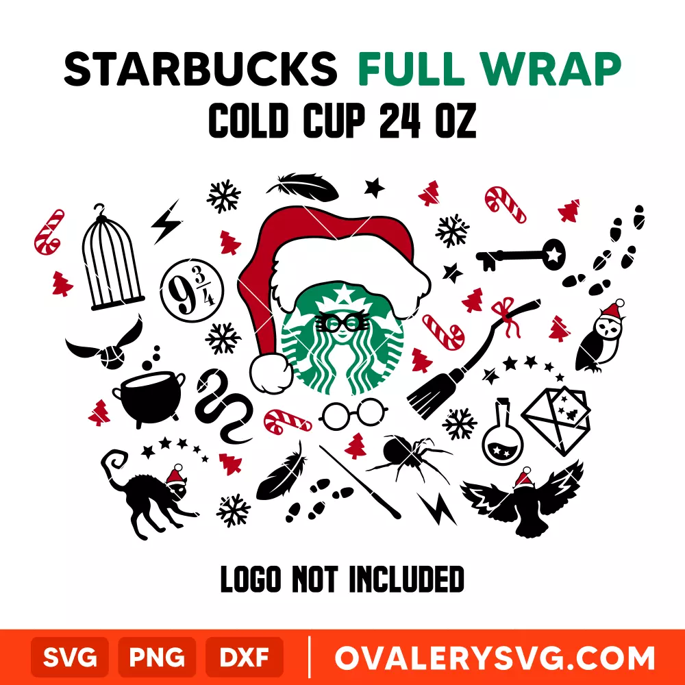 Christmas Magic Full Wrap Svg, Starbucks Svg, Cold Cup Svg, Cricut, Silhouette Vector Cut File