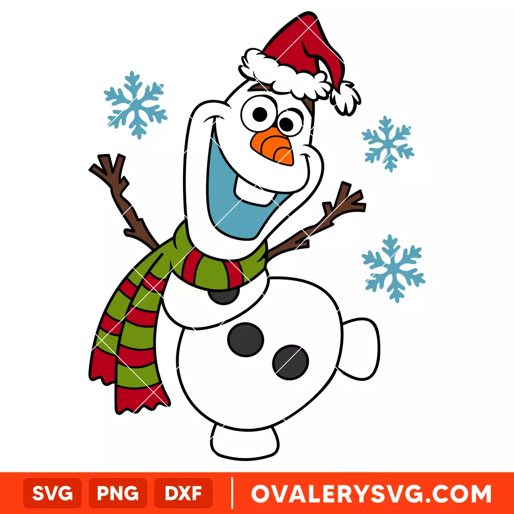 Christmas Olaf Snowman Svg, Christmas Svg, Disney Svg, Cricut, Silhouette Vector Cut File