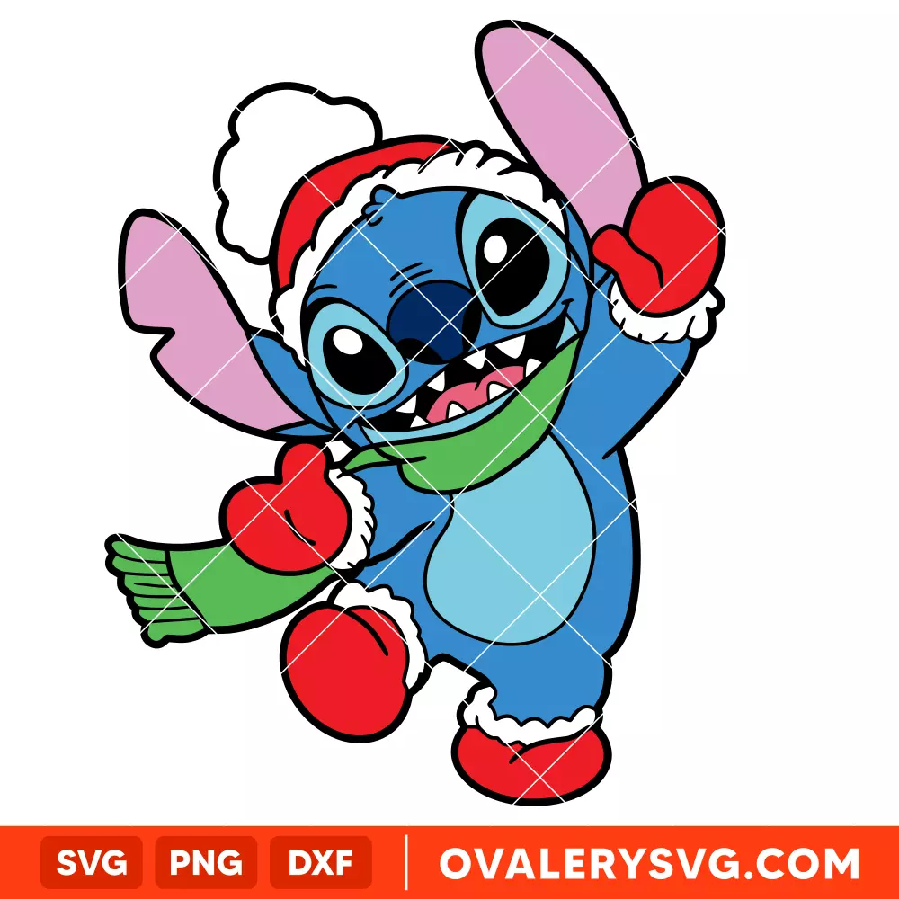 Christmas Stitch SVG, Disney SVG | Instant Download SVG PNG Cut File for Cricut & Silhouette