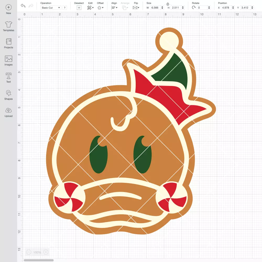 Donald Gingerbread Head SVG, Christmas SVG, Disney SVG | Instant Download SVG PNG Cut File for Cricut & Silhouette - Image 2