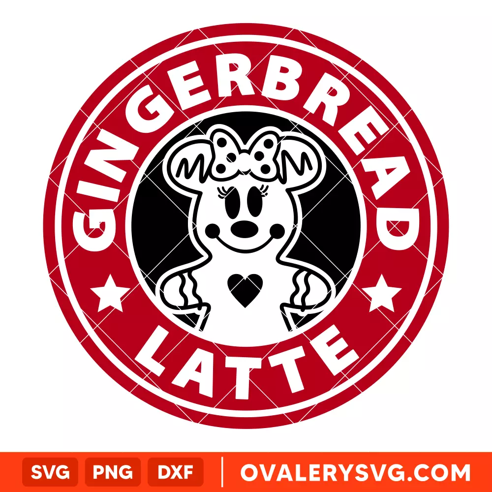 Gingerbread Latte Minnie Mouse Svg, Starbucks Svg, Cold Cup Svg, Cricut, Silhouette Vector Cut File