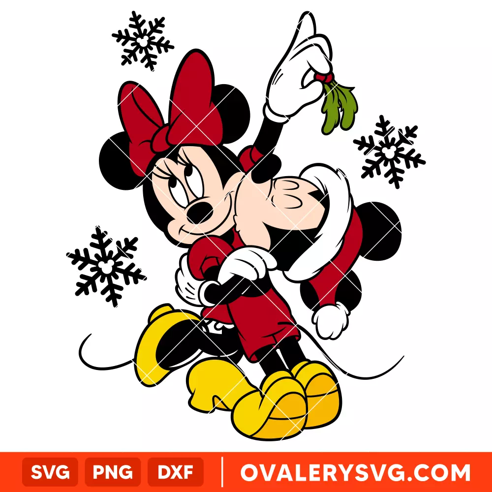 Merry Christmas Mickey & Minnie Svg, Christmas Svg, Disney Svg, Cricut, Silhouette Vector Cut File