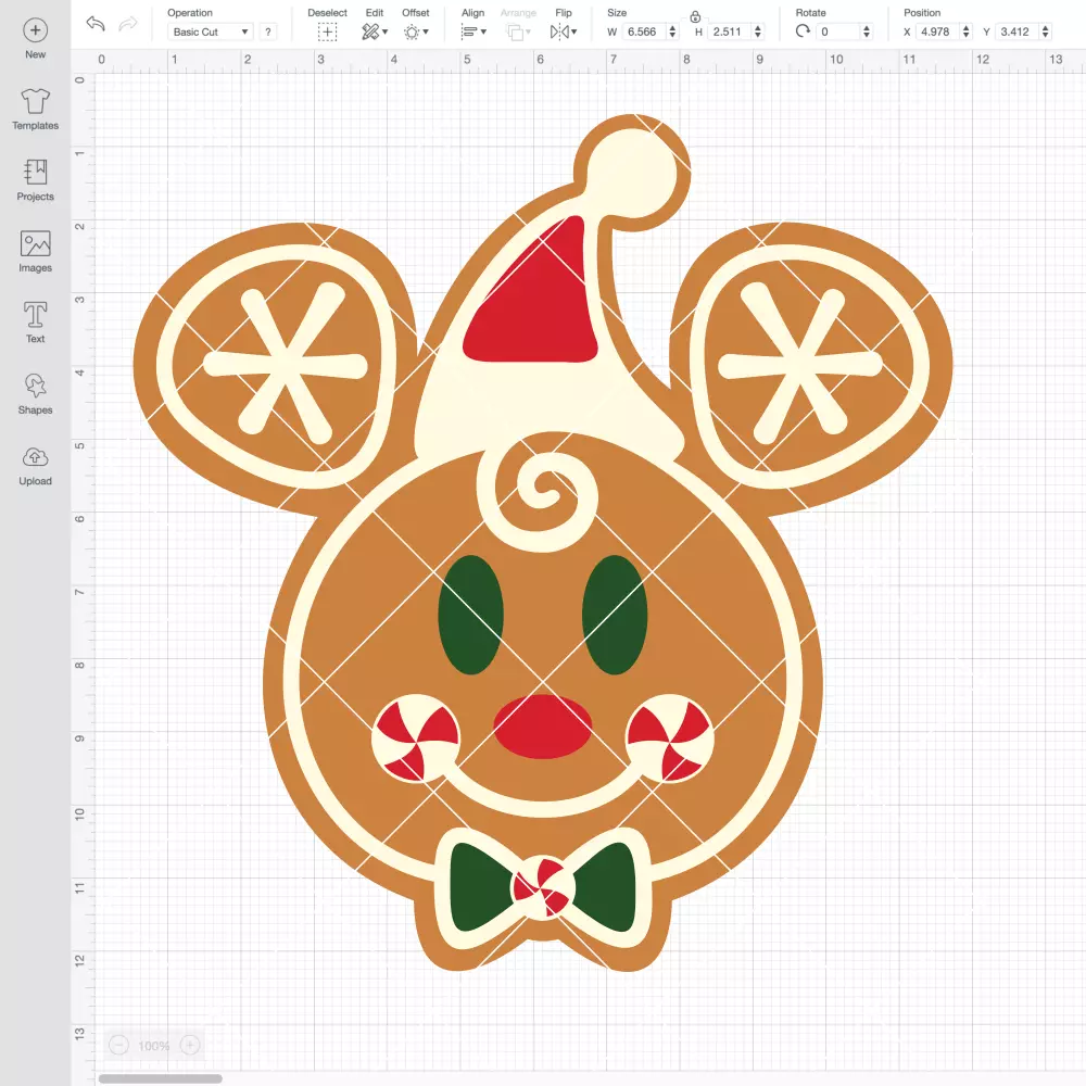 Mickey Gingerbread Head SVG, Christmas SVG, Disney SVG | Instant Download SVG PNG Cut File for Cricut & Silhouette - Image 2