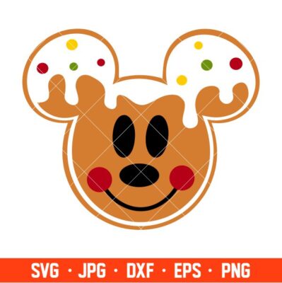 Gingerbread Mickey Head Svg, Free Svg, Daily Freebies Svg, Cricut