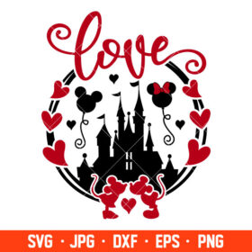 Love Mickey & Minnie Circle Svg, Free Svg, Daily Freebies Svg, Cricut ...