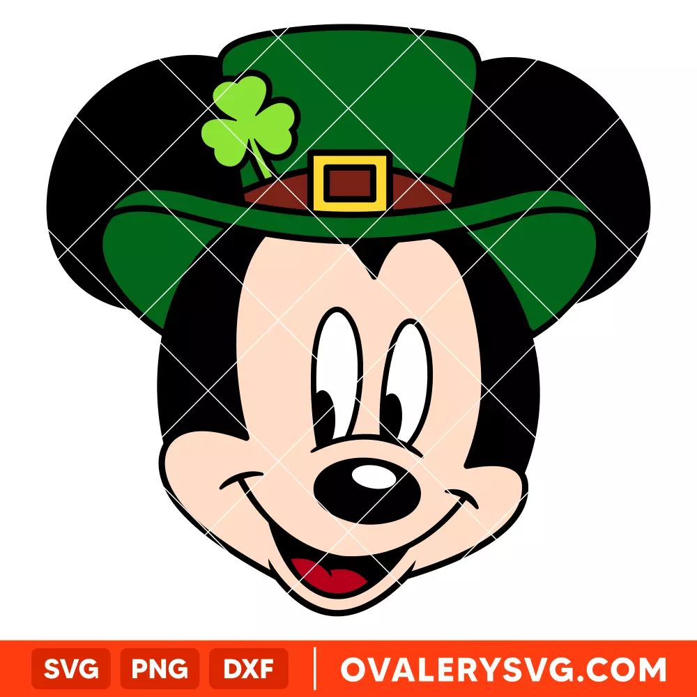 St Patrick's Day Mickey Svg, St. Patrick’s Day Svg, Disney Svg, Cricut, Silhouette Vector Cut File