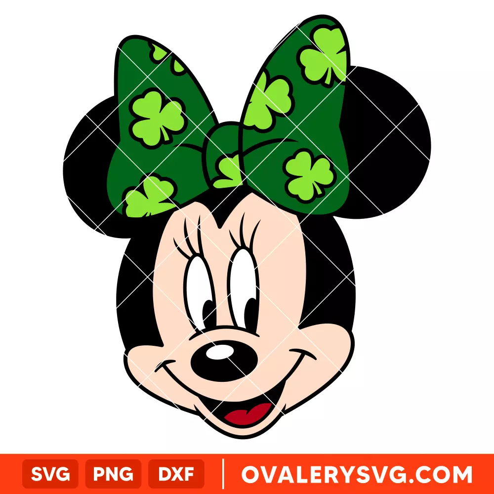 St Patrick's Day Minnie Svg, St. Patrick’s Day Svg, Disney Svg, Cricut, Silhouette Vector Cut File