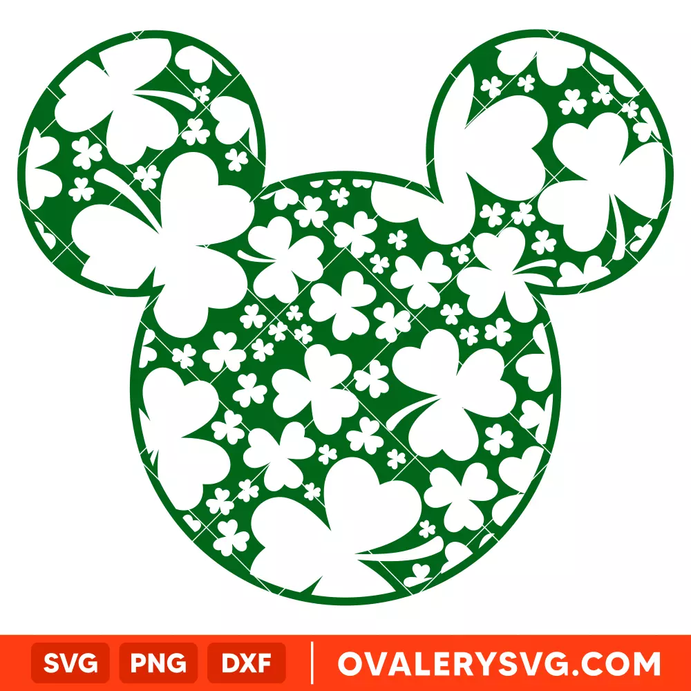 St. Patrick's Day Mickey SVG, Lucky SVG, Disney SVG, Cricut, Silhouette SVG PNG Cut File