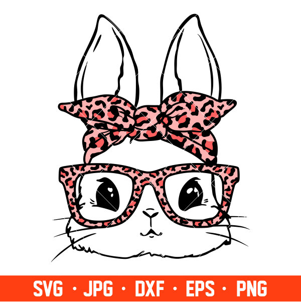 Easter Bunny Leopard SVG, Bunny Leopard Print SVG, Leopard