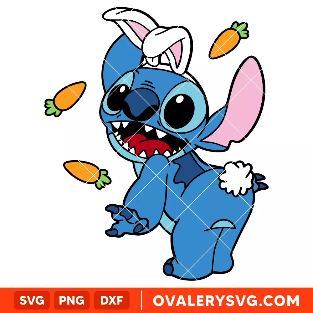 Easter Bunny Stitch Svg, Easter Svg, Disney Svg, Cricut, Silhouette Vector Cut File