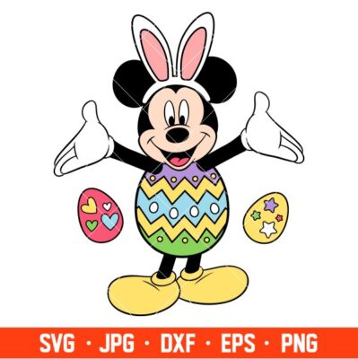 Happy Easter Mickey Mouse Svg, Free Svg, Daily Freebies Svg, Cricut ...