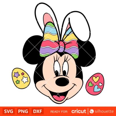 Happy Easter Minnie Mouse Svg, Free Svg, Daily Freebies Svg, Cricut ...