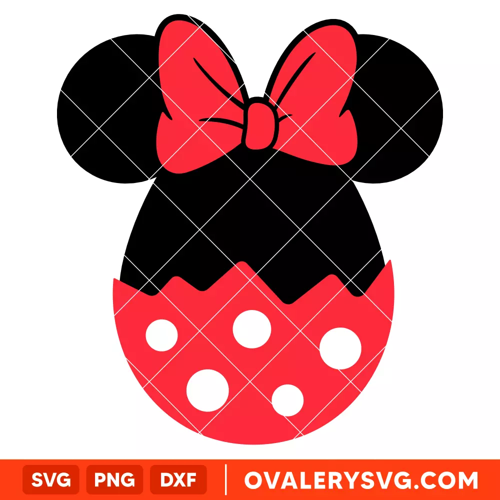 Minnie Easter Egg SVG, Disney SVG | Instant Download SVG PNG Cut File for Cricut & Silhouette