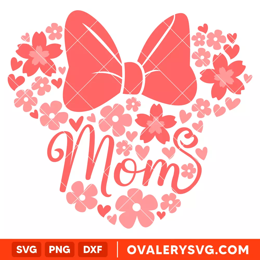 Mother's Day Mom Minnie Mouse SVG, Mother's Day SVG, Disney SVG, Cricut, Silhouette SVG PNG Cut File