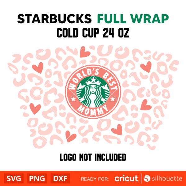 Butterfly Full Wrap with Logo Svg, Starbucks Svg, Coffee Ring Svg
