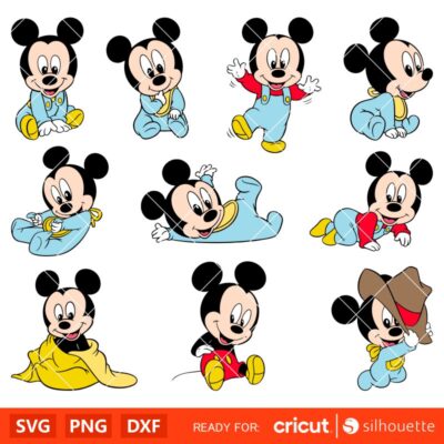 Layered Baby Mickey Svg Bundle, Instant Download, Bundle For Cricut ...