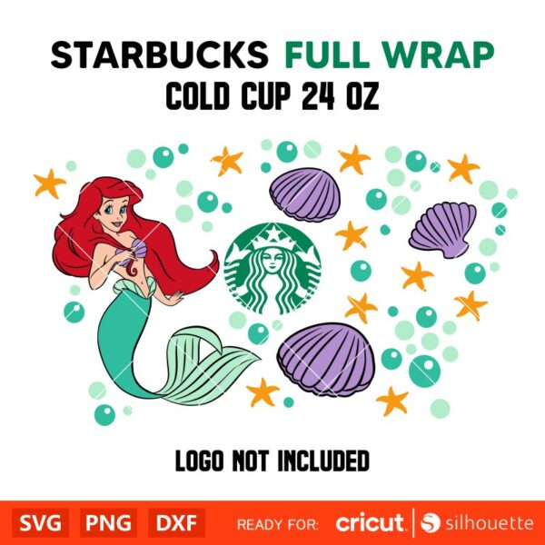 Butterfly Full Wrap with Logo Svg, Starbucks Svg, Coffee Ring Svg, Cold Cup  Svg, Cricut, Silhouette Vector Cut File