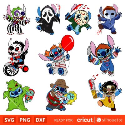 Layered Horror Movie Stitch Svg Bundle, Instant Download, Bundle For ...