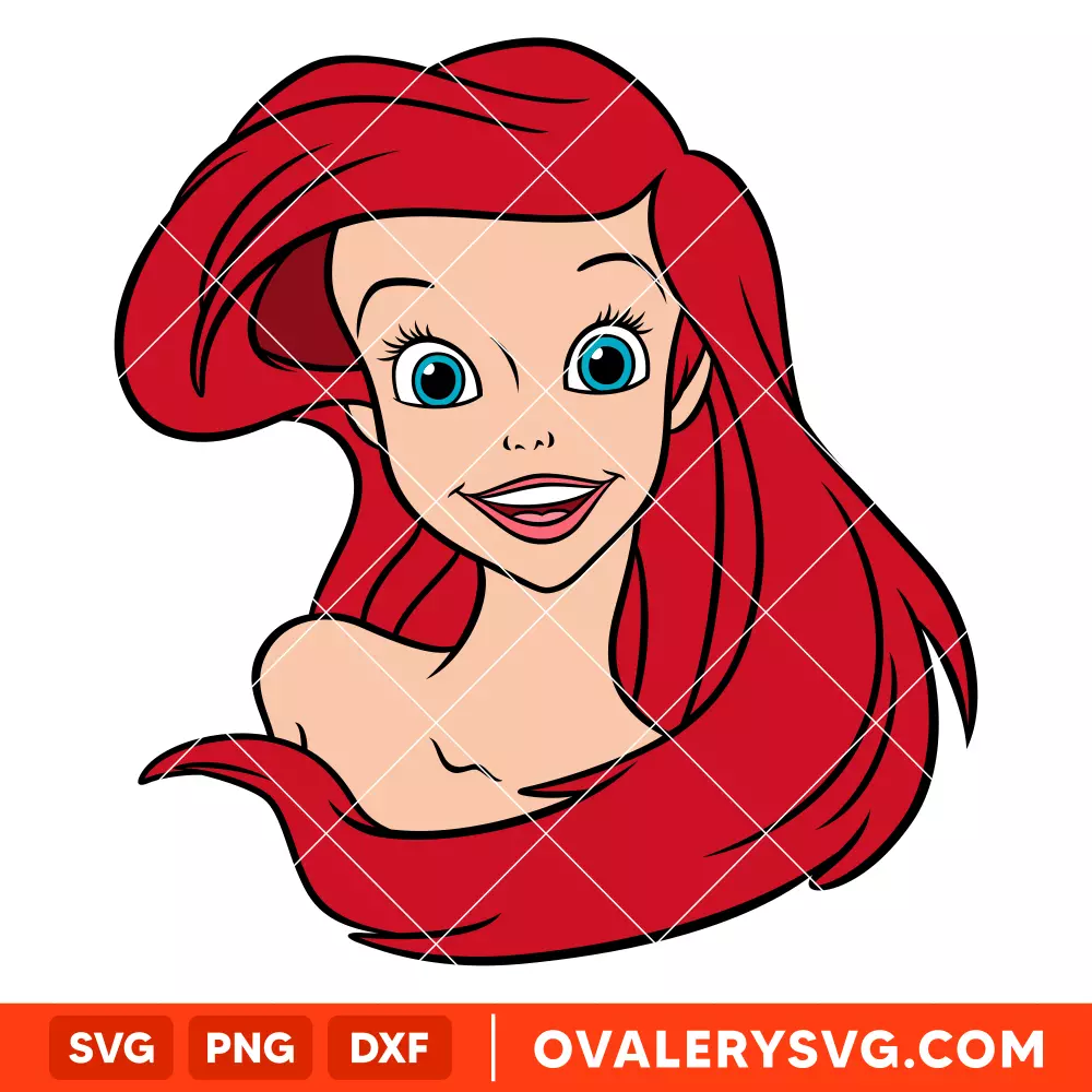Little Mermaid Svg, Ariel Svg, Disney Princess Svg, Cricut, Silhouette Vector Cut File