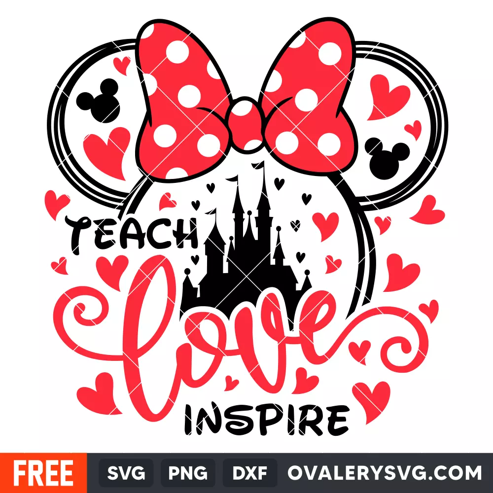 Teach Love Inspire Svg, Free Svg, Daily Freebies Svg, Cricut, Silhouette Vector Cut File