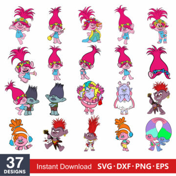 Layered Trolls Svg Bundle, Instant Download, Bundle For Cricut ...