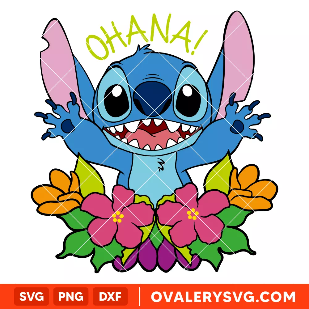 Ohana Stitch Svg, Summer Svg, Disney Svg, Cricut, Silhouette Vector Cut File