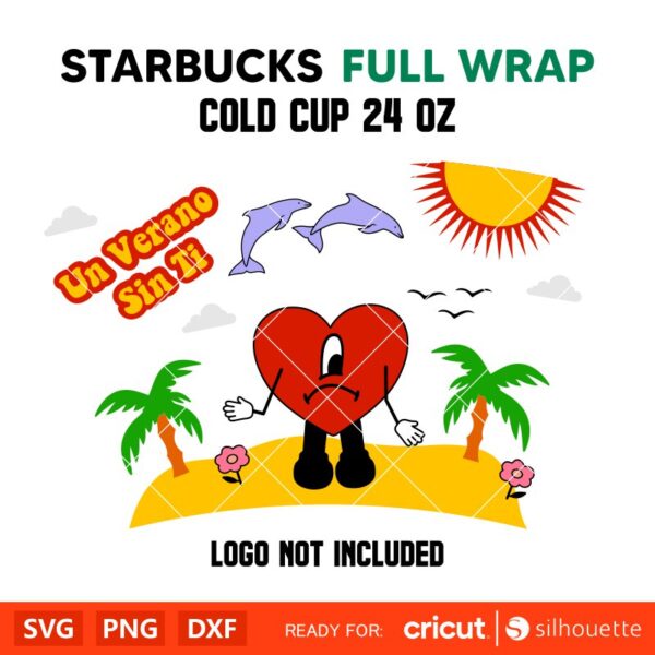 Mermaid Starbucks Cold Cup Wrap 24oz