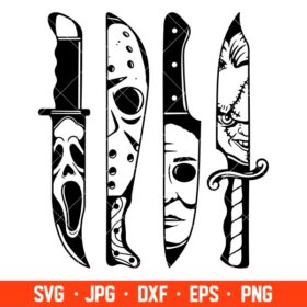 Horror Movie Knives Svg, Halloween Svg, Horror Svg, Cricut, Silhouette ...