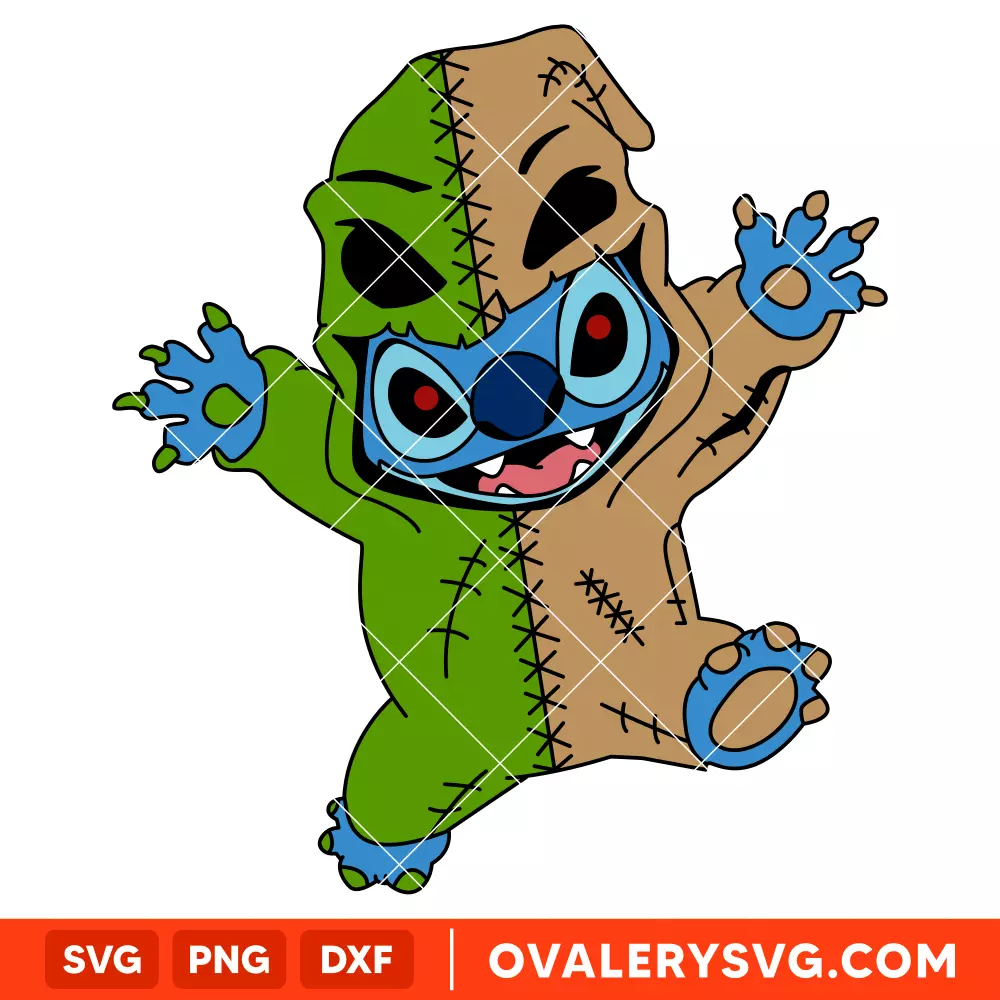 Oogie Stitch Svg, Halloween Svg, Disney Svg, Cricut, Silhouette Vector Cut File