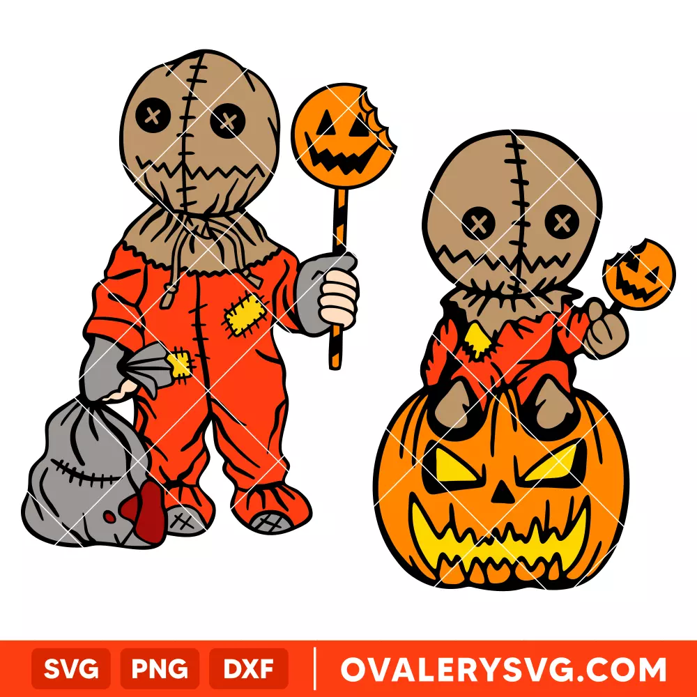 Sam Trick r Treat Bundle SVG, Halloween SVG, Spooky Season SVG, Trick or Treat SVG, Cricut, Silhouette SVG PNG Cut File