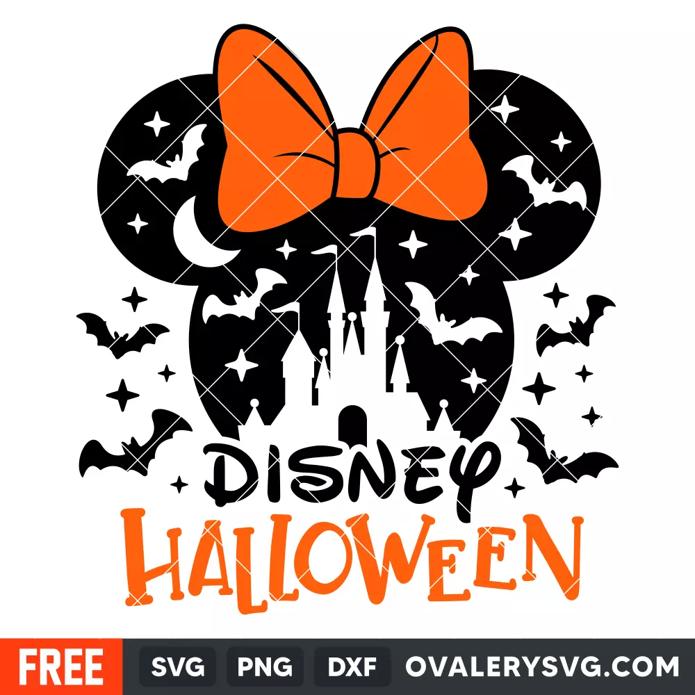 Spooky Castle Minnie Mouse Svg, Halloween Svg, Disney Svg, Cricut, Silhouette Vector Cut File