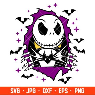 Jack Skellington Svg, Halloween Svg, Spooky Season Svg, Trick or Treat ...