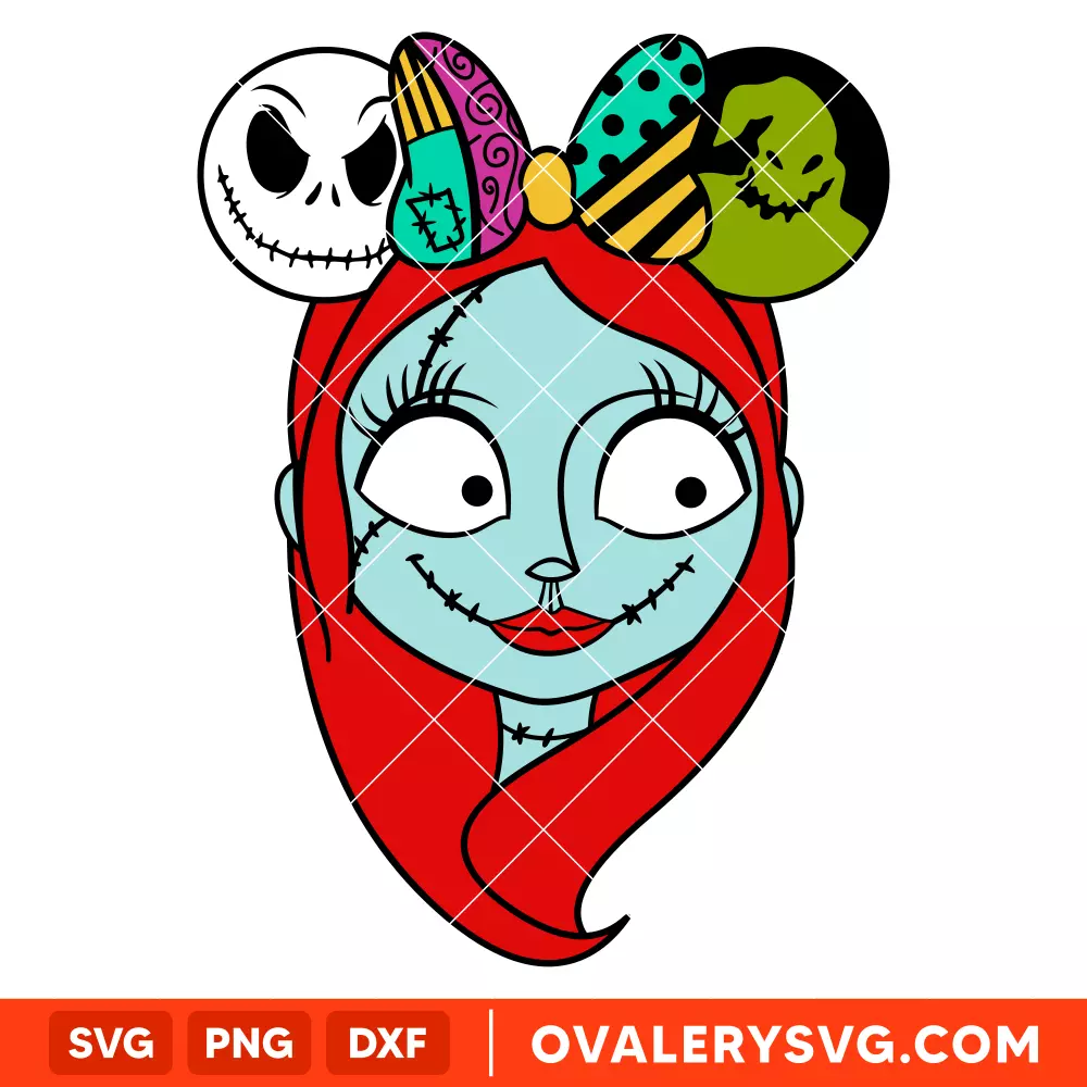 Sally Skellington SVG, Halloween SVG, Spooky Season SVG, Trick or Treat SVG, Cricut, Silhouette SVG PNG Cut File