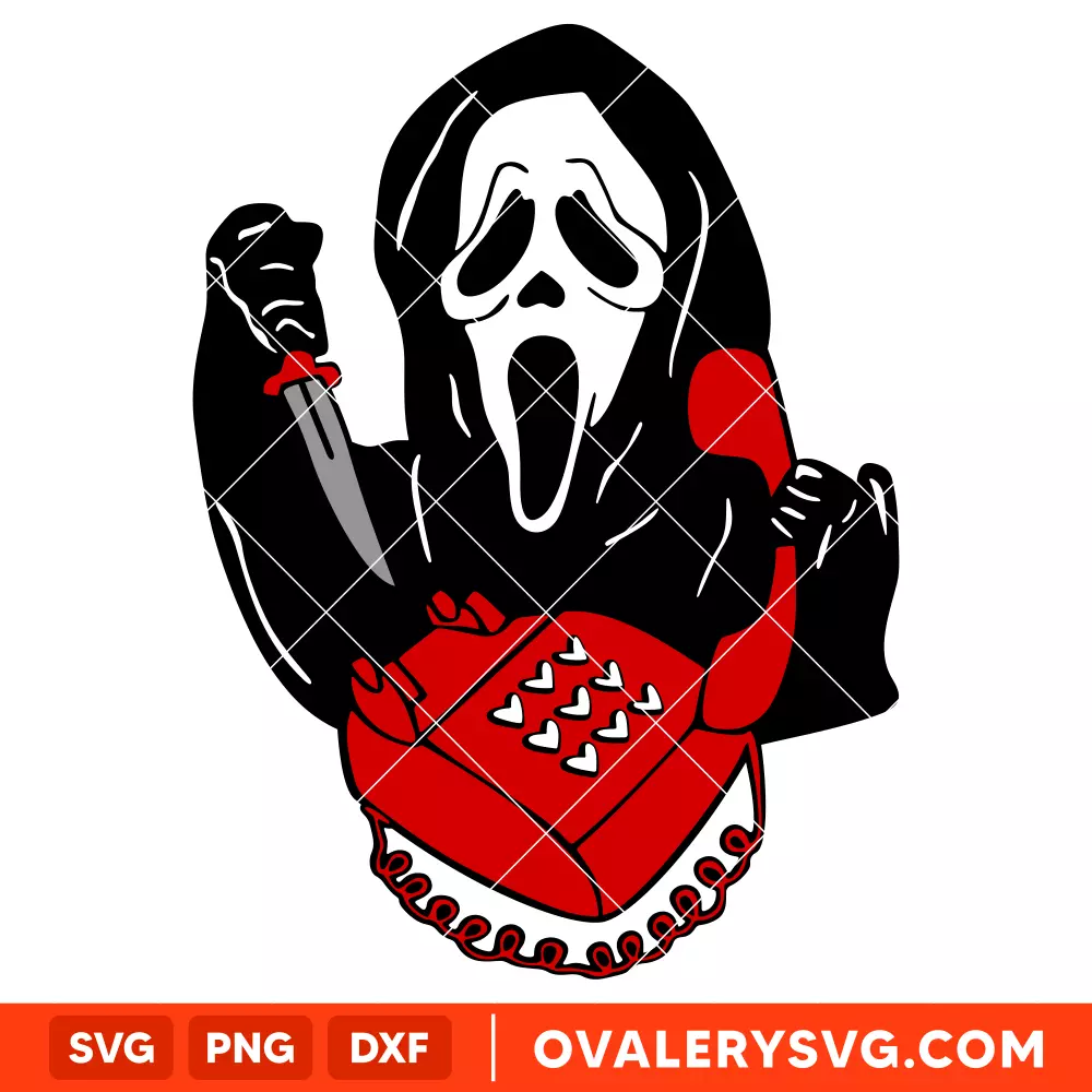 Scream No You Hang Up SVG, Halloween SVG, Cricut, Silhouette SVG PNG Cut File