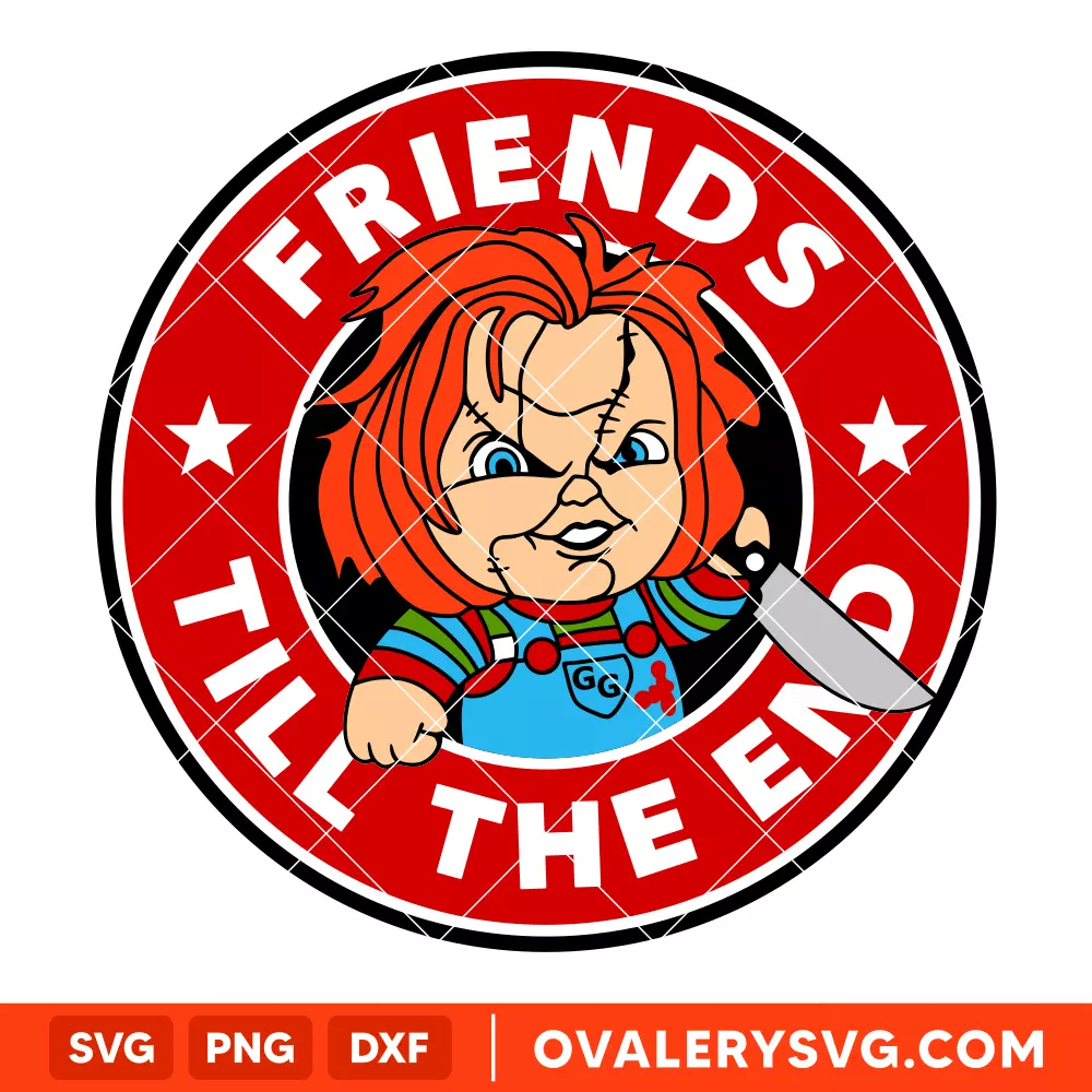 Chucky Friends Till The End SVG, Halloween SVG, Spooky Season SVG, Trick or Treat SVG, Cricut, Silhouette SVG PNG Cut File