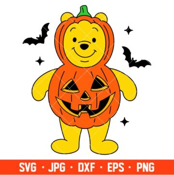 Halloween Pooh Bear Svg, Halloween Svg, Spooky Season Svg, Trick or ...