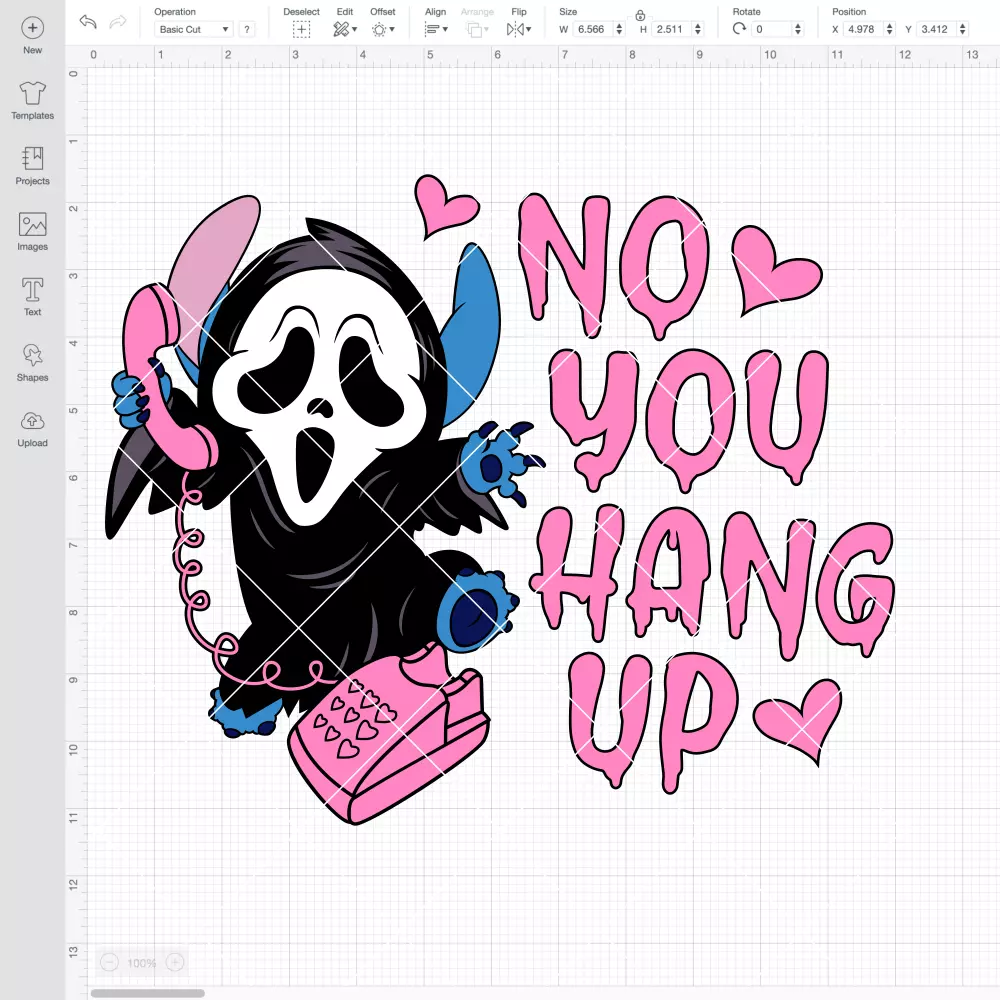 No You Hang Up Stitch SVG, Halloween Disney SVG, Scream SVG | Instant Download SVG PNG Cut File for Cricut & Silhouette - Image 2