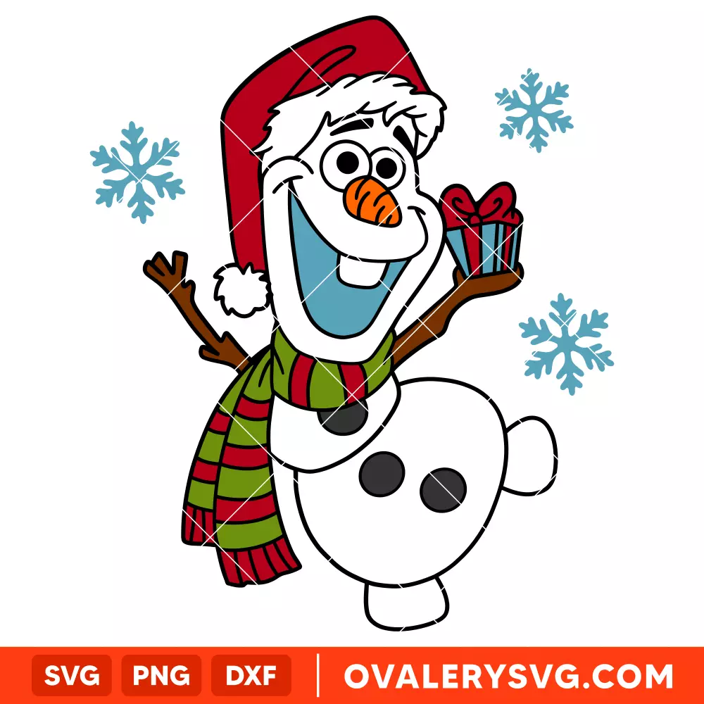 Christmas Olaf Santa Svg, Christmas Svg, Disney Svg, Cricut, Silhouette Vector Cut File