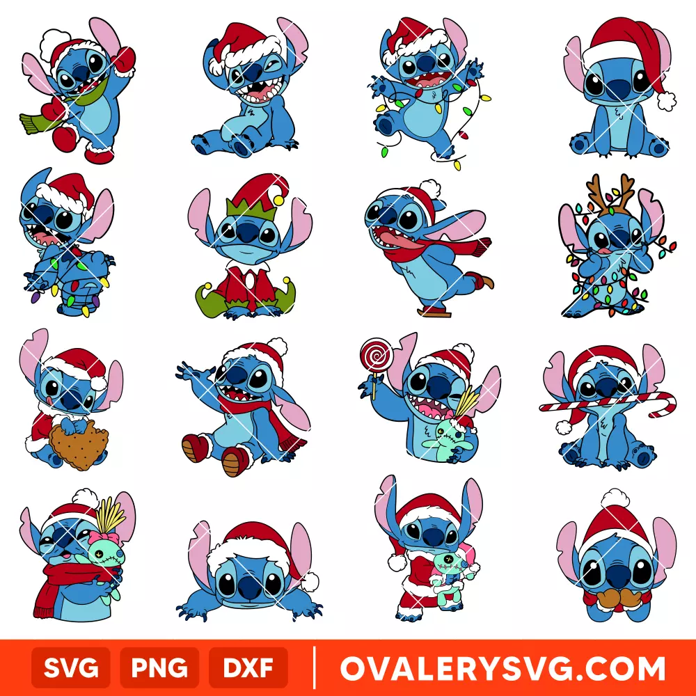 Christmas Stitch Svg Bundle, Christmas Svg, Disney Svg, Cricut, Silhouette Vector Cut File