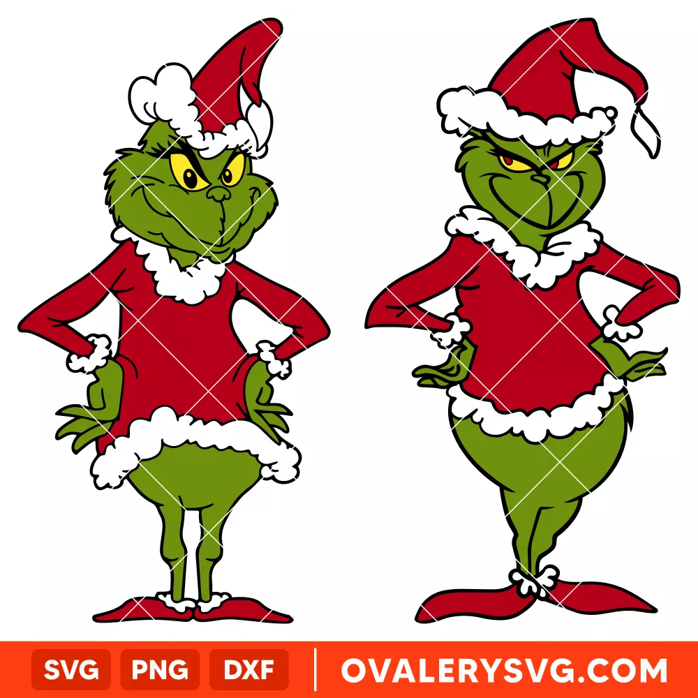 Grinch Santa Claus Bundle Svg, Christmas Svg, Merry Grinchmas Svg, Santa Claus Svg, Cricut, Silhouette Vector Cut File