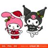 Christmas My Melody & Kuromi Bundle Svg, Christmas Svg, Disney ...