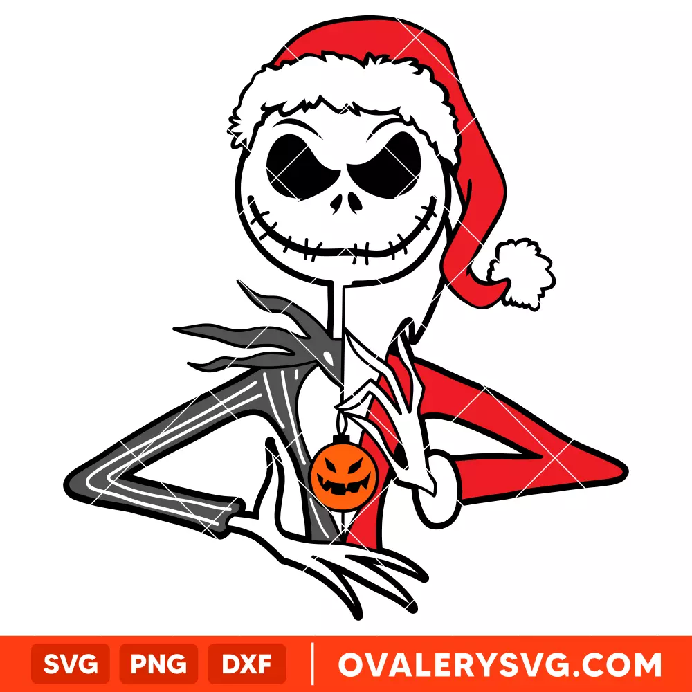 Jack Sandy Claws SVG, Nightmare Before Christmas SVG | Instant Download SVG PNG Cut File for Cricut & Silhouette