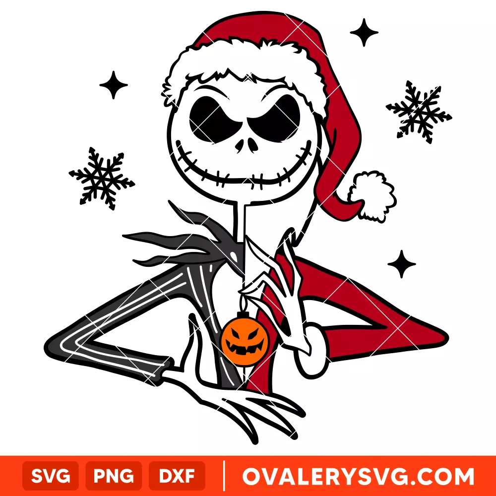 Jack Sandy Claws Svg, Christmas Svg, Nightmare Before Christmas Svg, Santa Claus Svg, Cricut, Silhouette Vector Cut File
