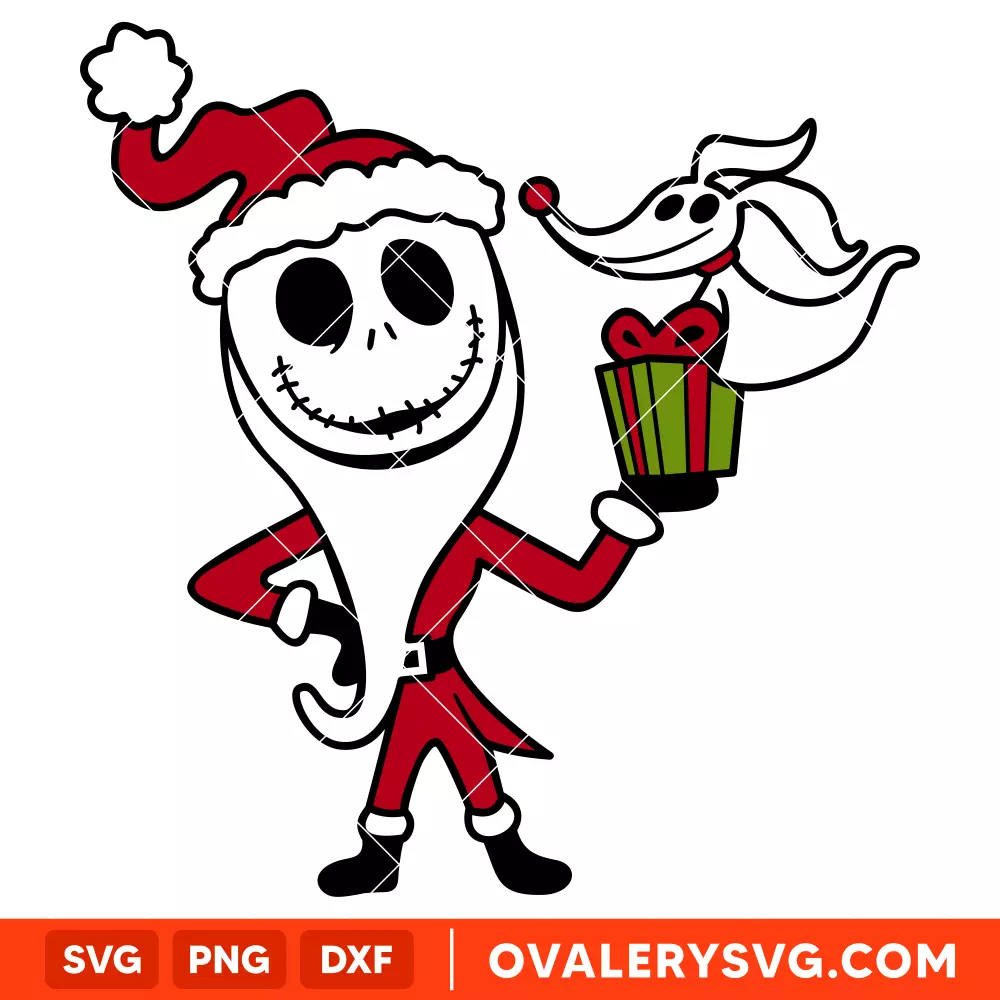 Christmas Jack Svg, Christmas Svg, Disney Christmas Svg, Sandy Claws Svg, Cricut, Silhouette Vector Cut File