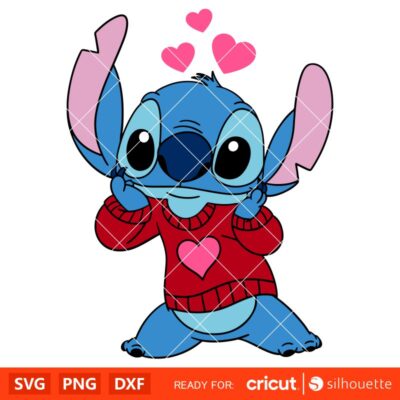 In Love Stitch Svg, Love Svg, Valentine’s Day Svg, Disney Svg, Cricut ...