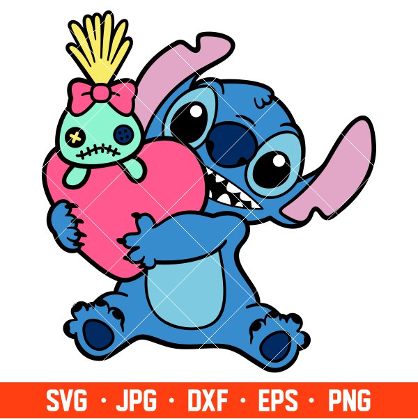 Stitch Scrump Svg, Love Svg, Valentine’s Day Svg, Disney Svg, Cricut